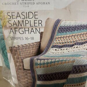 Annie's Crochet Seaside Sampler Afghan Kit Stitch Stripes 16-18
